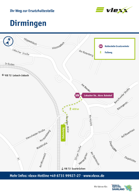 Dirmingen Lebacher Strasse Ersatzhaltestelle