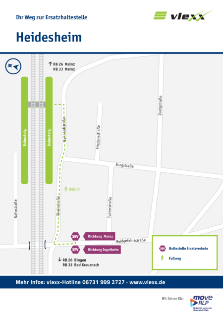 Heidesheim Heidenfahrtstrasse Ersatzhaltestelle