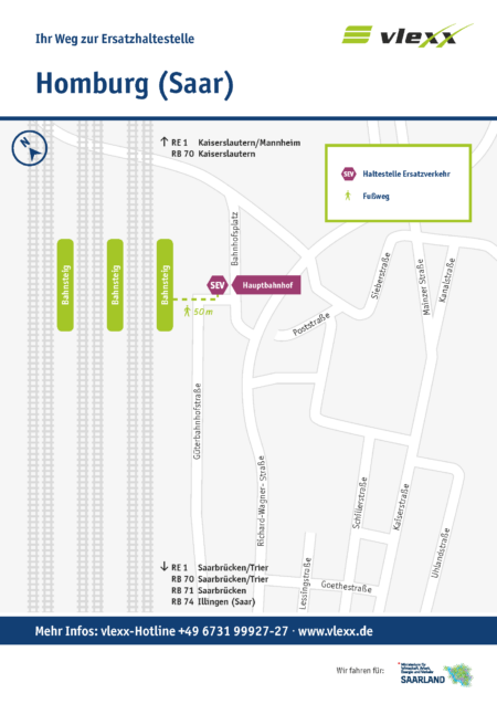 Homburg Saar Hauptbahnhof Ersatzhaltestelle