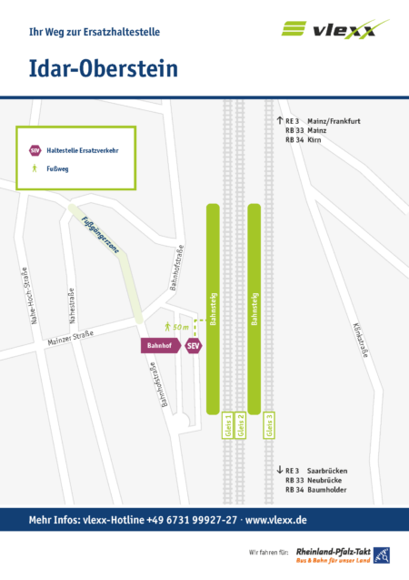 Idar Oberstein Bahnhof Ersatzhaltestelle