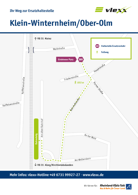 Klein Winternheim Elxlebener Platz Ersatzhaltestelle