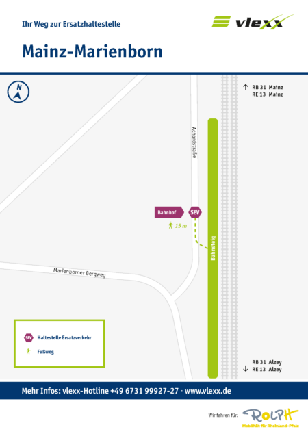 Mainz Marienborn Bahnhof Ersatzhaltestelle