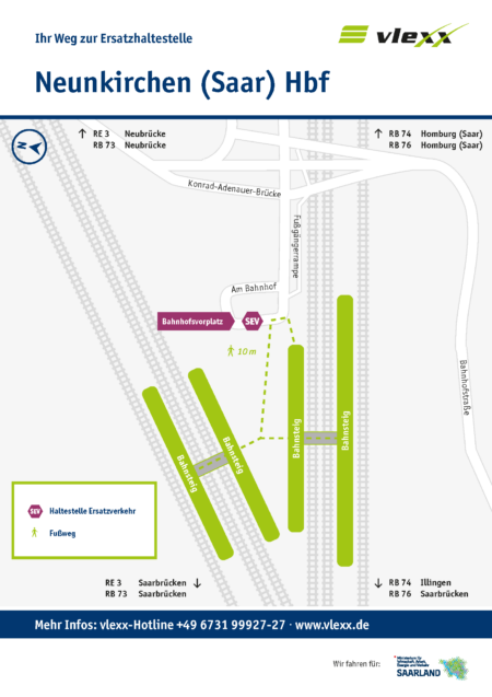 Neunkirchen Bahnhofsvorplatz Ersatzhaltestelle