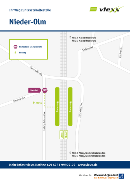 Nieder Olm Bahnhof Ersatzhaltestelle