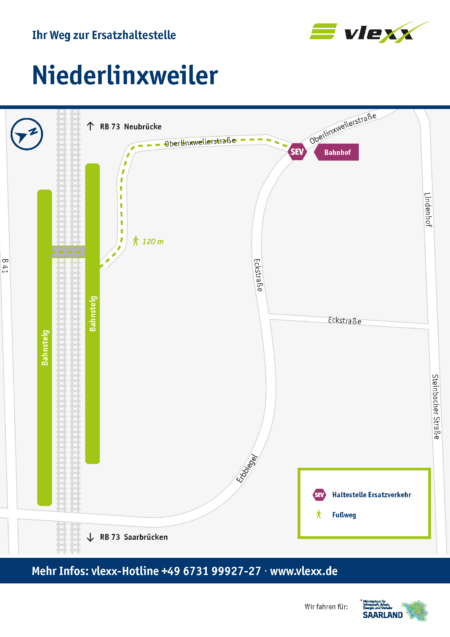 Niederlinxweiler Bahnhof Ersatzhaltestelle