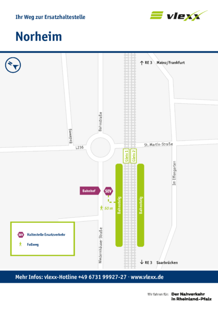 Norheim Bahnhof Ersatzhaltestelle