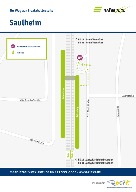 Saulheim Bahnhof Ersatzhaltestelle