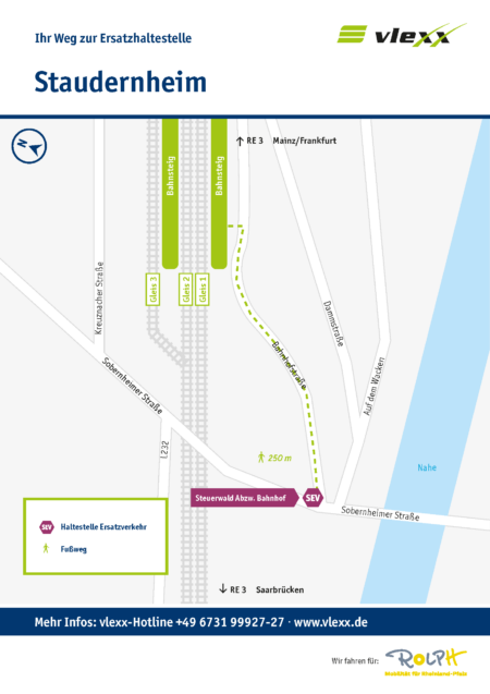Staudernheim Steuerwald Abzw Bahnhof Ersatzhaltestelle