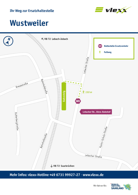 Wustweiler Lebacher Strasse Ersatzhaltestelle