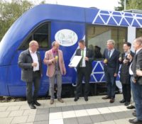 Zug „Baumholder“ als rollender Botschafter im vlexx-Streckennetz unterwegs