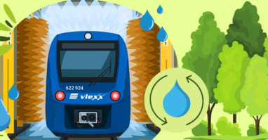 Züge waschen – Wasser sparen